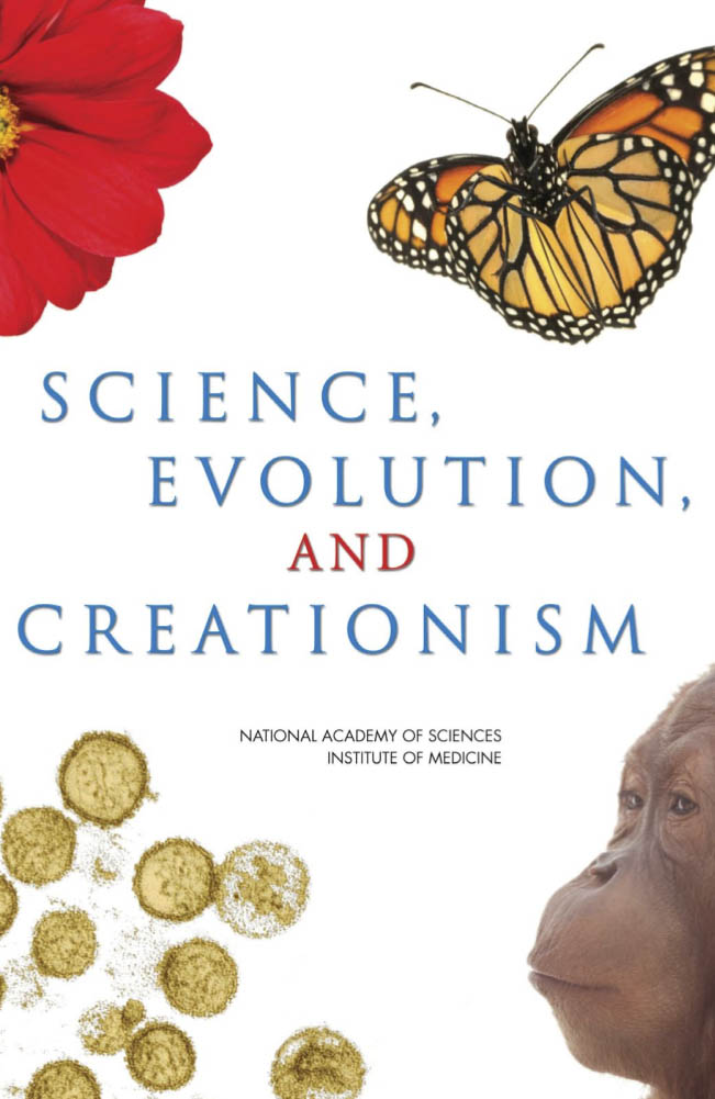 Book cover for Science, Evolution, and Creationism from the National Academy of Sciences.